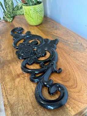 Black Decorative Cast Iron Wall Accent